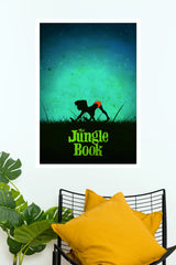 The Jungle Book Mowgli Silhouette Aesthetic Wall Poster  (Animated Movie Posters)