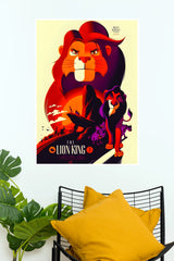 The Lion King Simba and Scar Cinematic Aesthetic Wall Poster (Animated Movie Posters)