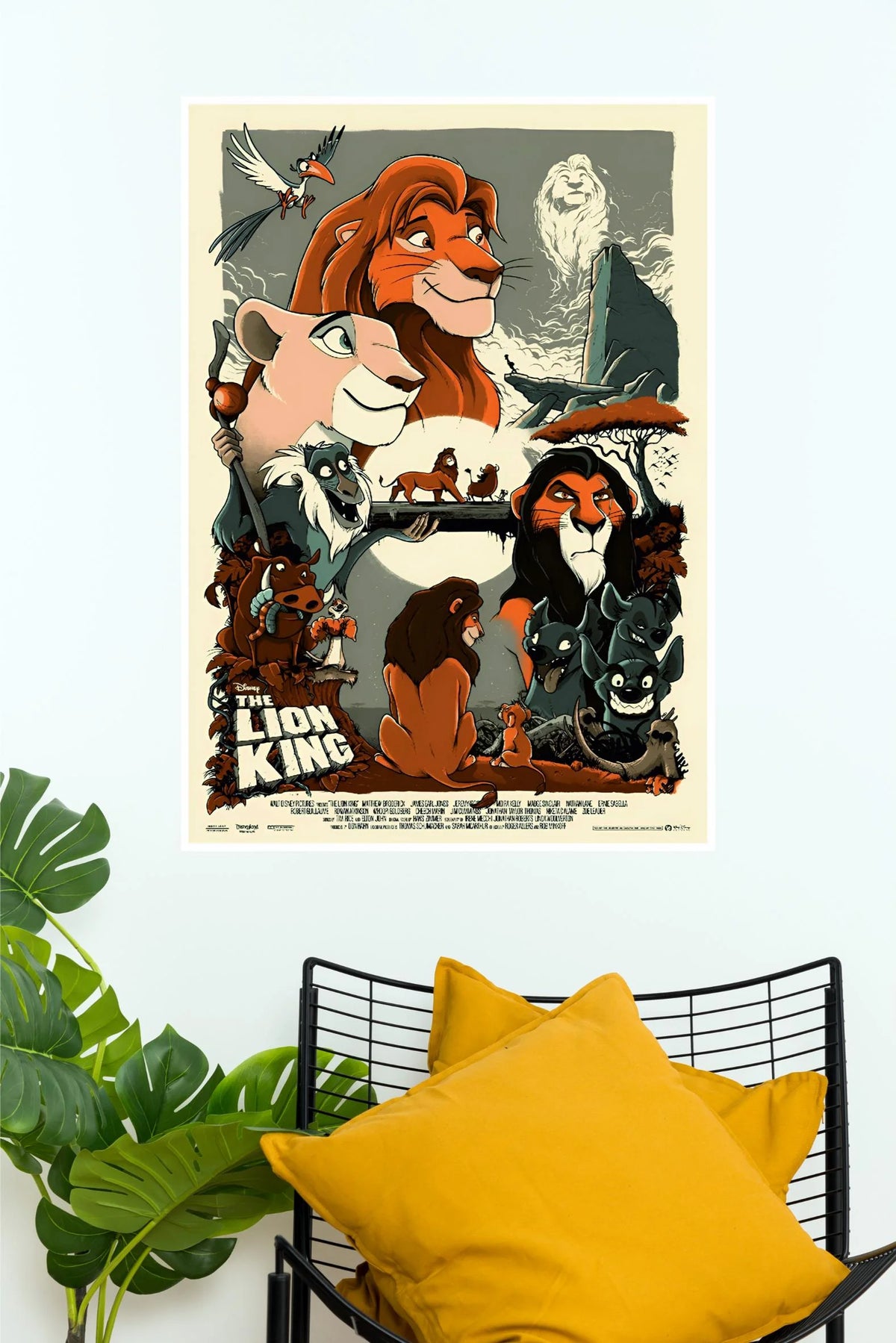 The Lion King Classic Characters Vintage Aesthetic Wall Poster  (Animated Movie Posters)