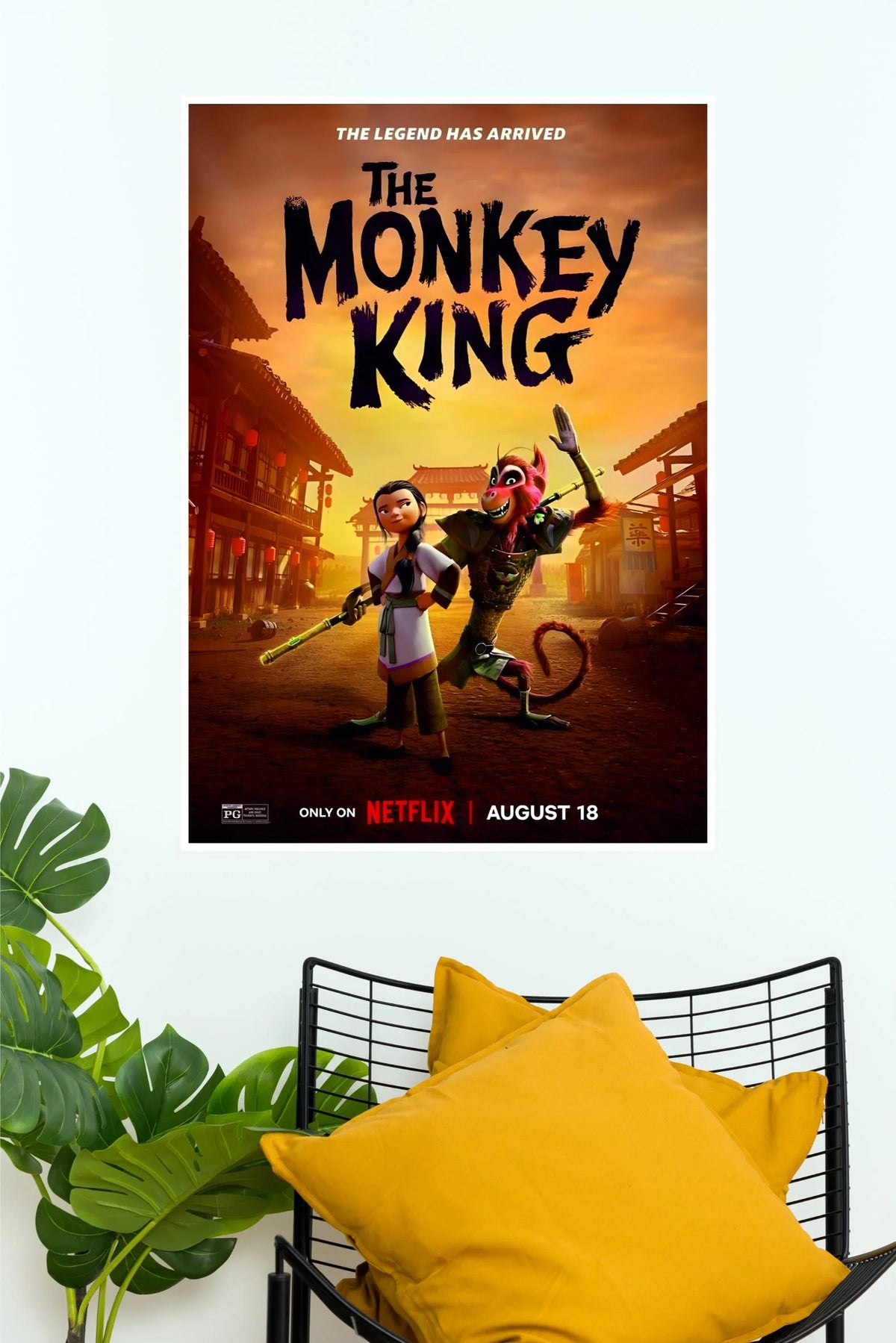 The Monkey King 2023 Movie Wall Poster | Netflix Animated Adventure Cartoon Wall Art  (Animated Movie Posters)