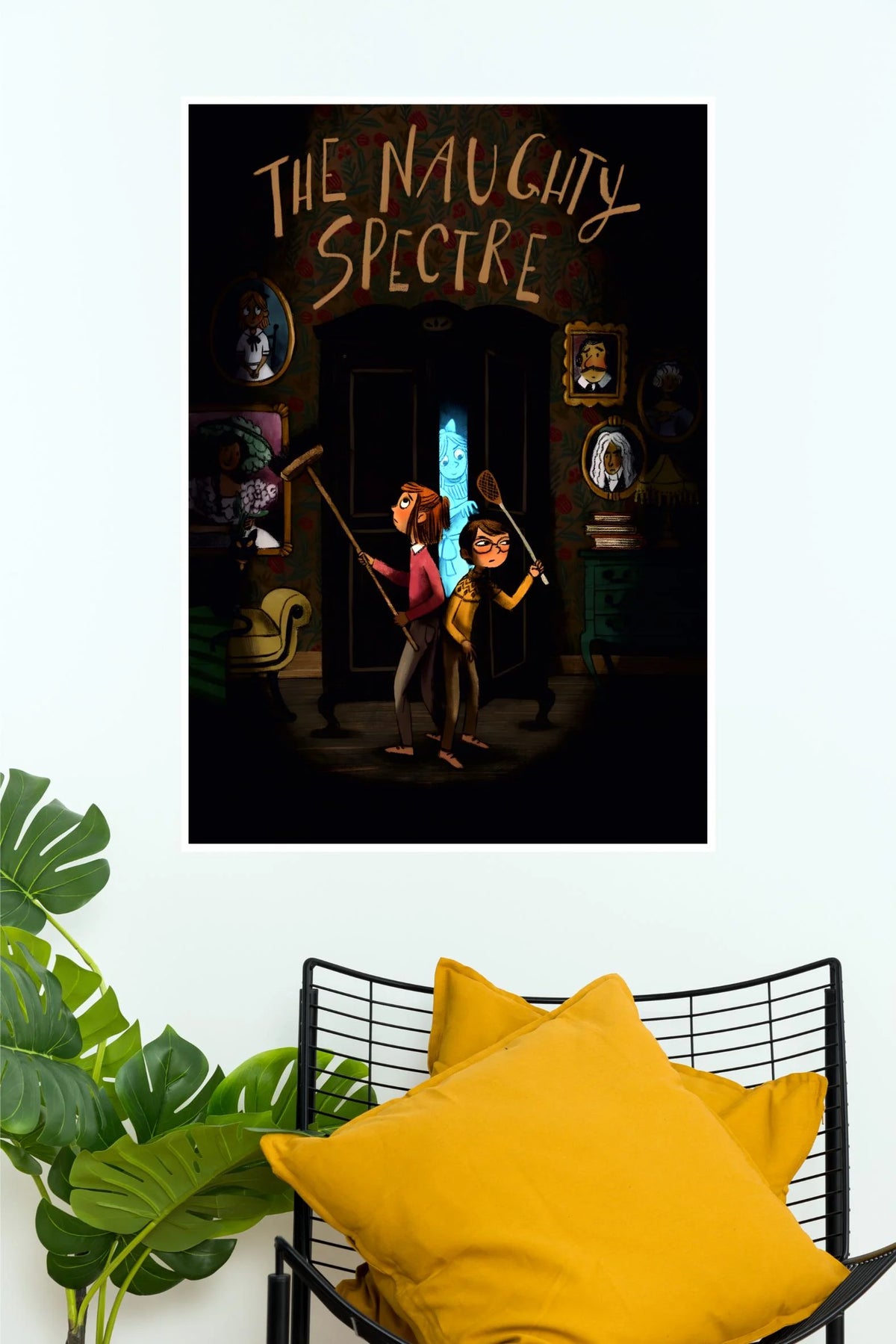 The Naughty Spectre Cartoon Movie Wall Poster | Dark Fantasy Ghost Adventure Wall Art  (Animated Movie Posters)
