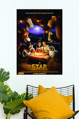 The Star Animated Christmas Movie Wall Poster | Nativity Scene Cartoon Wall Art  (Animated Movie Posters)