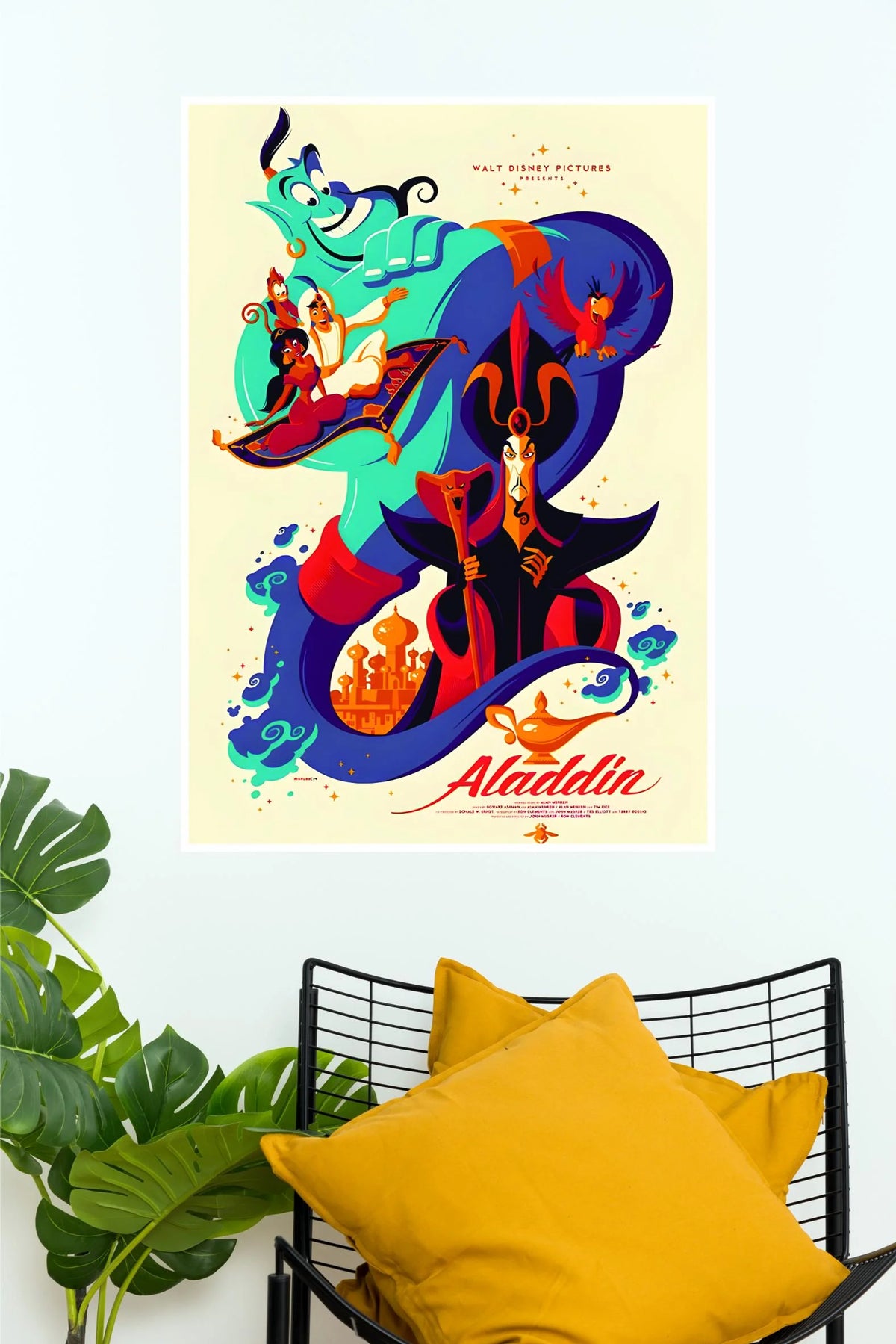 Disney Aladdin Magical Adventure Wall Poster | Vintage Animated Movie Wall Art  (Animated Movie Posters)