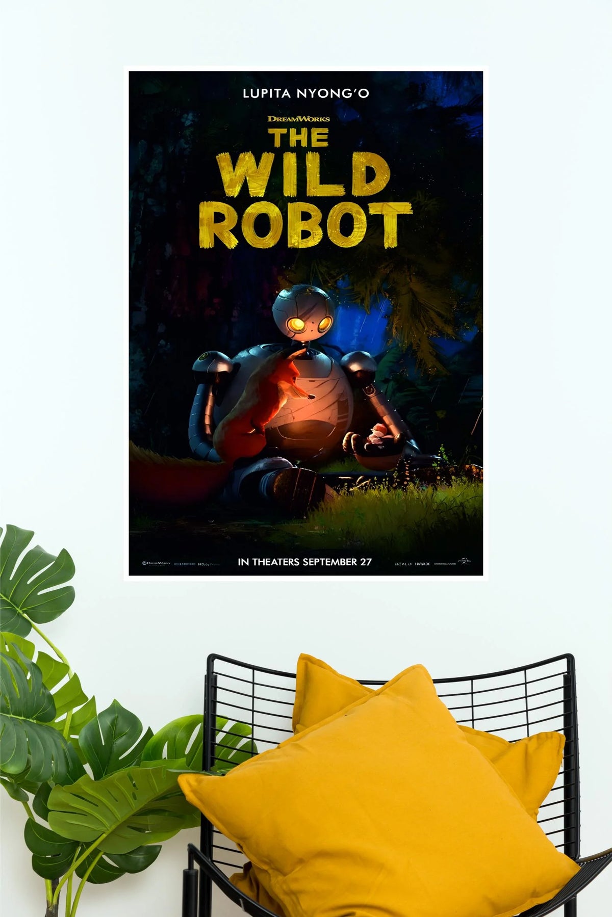 The Wild Robot Roz and Fox Animated Movie Wall Poster | DreamWorks Fantasy Nature Wall Art  (Animated Movie Posters)