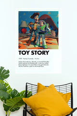 Disney Pixar Toy Story Woody & Buzz Lightyear Friendship Wall Poster | Classic Animated Movie Wall Art  (Animated Movie Posters)