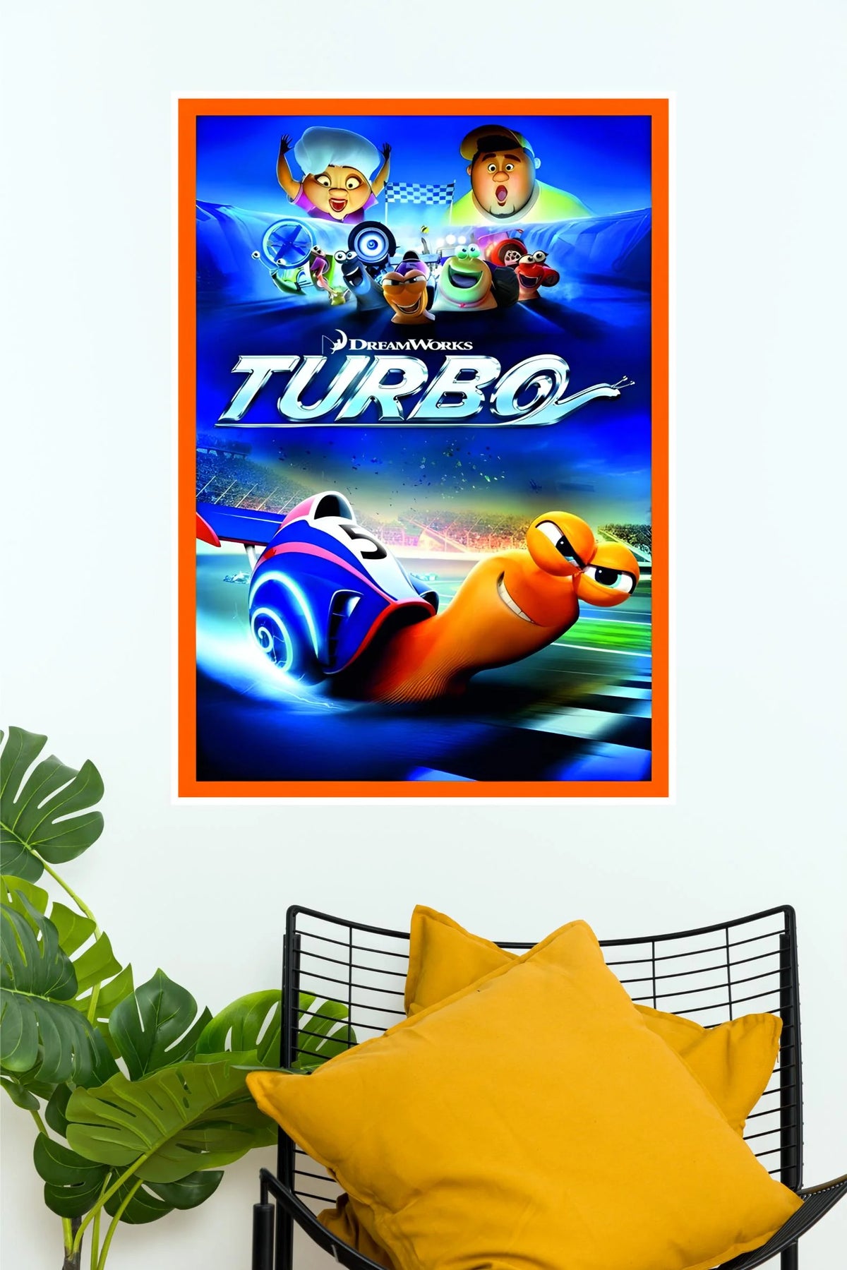 DreamWorks Turbo Racing Snail Wall Poster | Animated Movie Adventure Wall Art  (Animated Movie Posters)