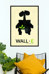 WALL-E Minimalist Robot Movie Wall Poster | Disney Pixar Eco-Friendly Aesthetic Wall Art (Animated Movie Posters)