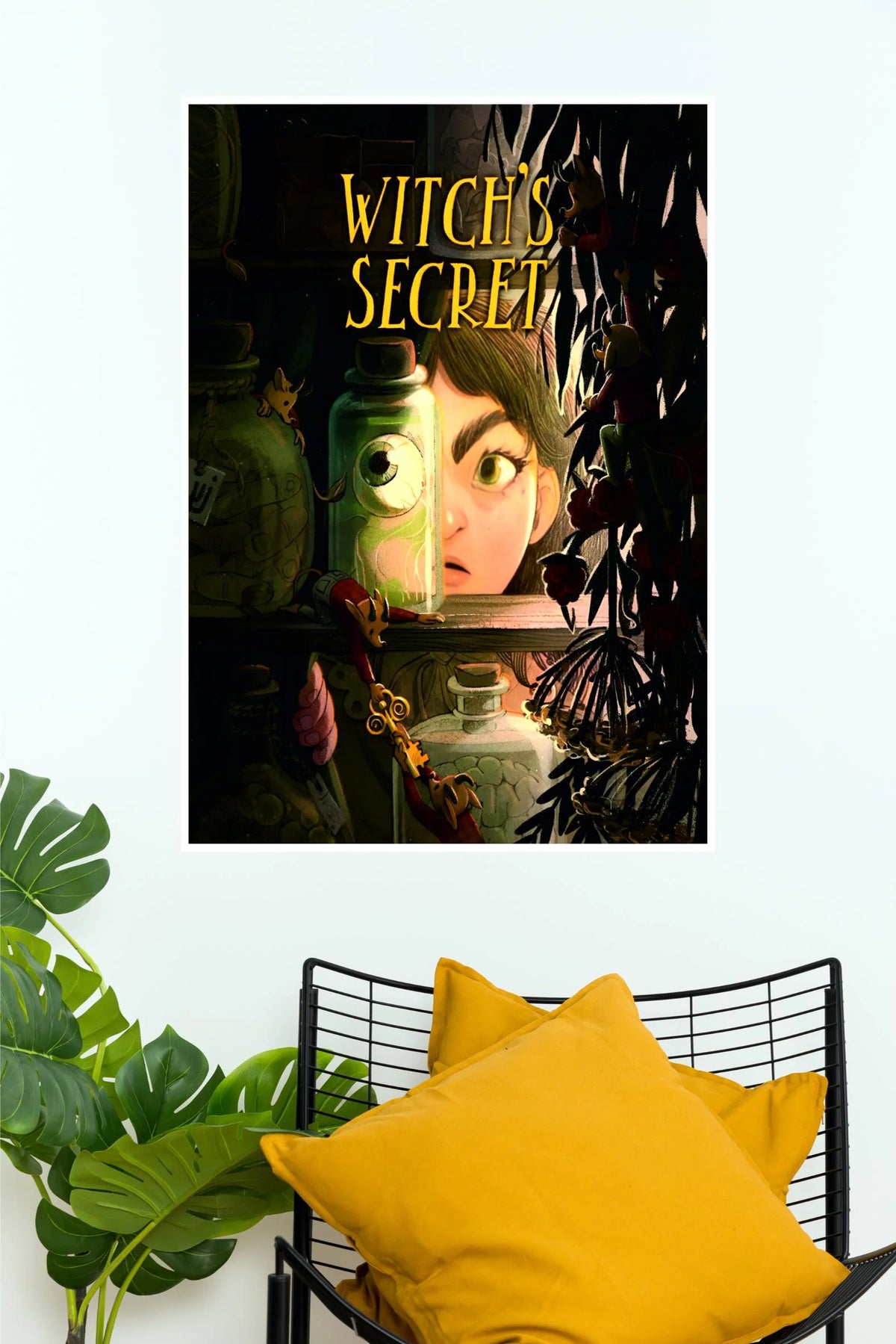 Witch's Secret Mysterious Fantasy Wall Poster | Dark Gothic Animated Movie Wall Art  (Animated Movie Posters)
