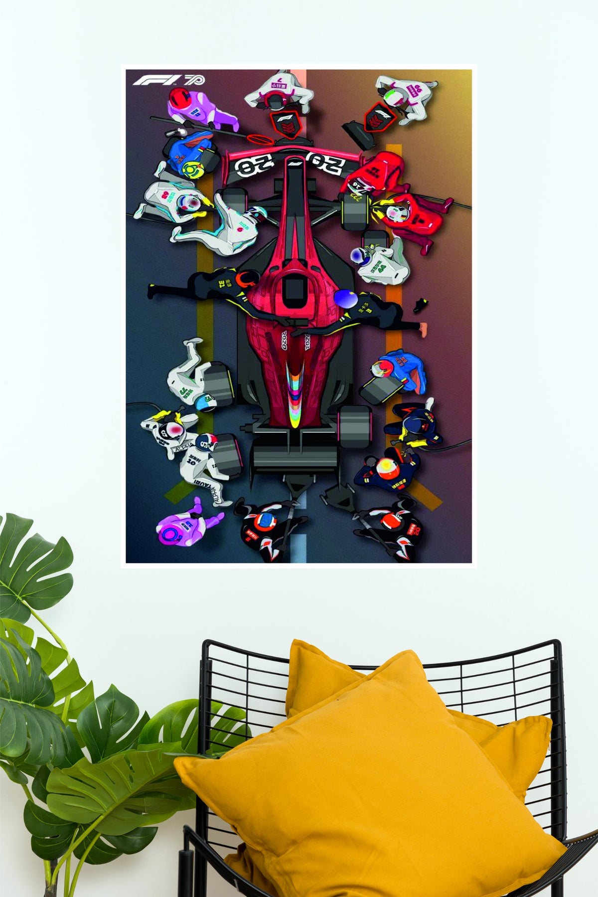 Formula Racing Pit Stop Wall Poster  (Formula Poster)