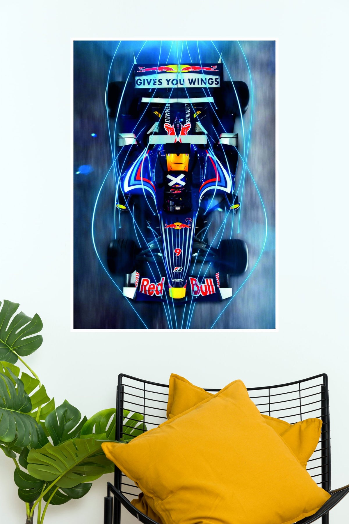 Red Bull Racing Neon Speed Wall Poster (Formula Poster)