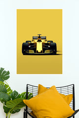 Golden Apex Formula Racing Wall Poste  (Formula Poster)