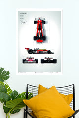 McLaren Classic Racing Blueprint Wall Poster  (Formula Poster)