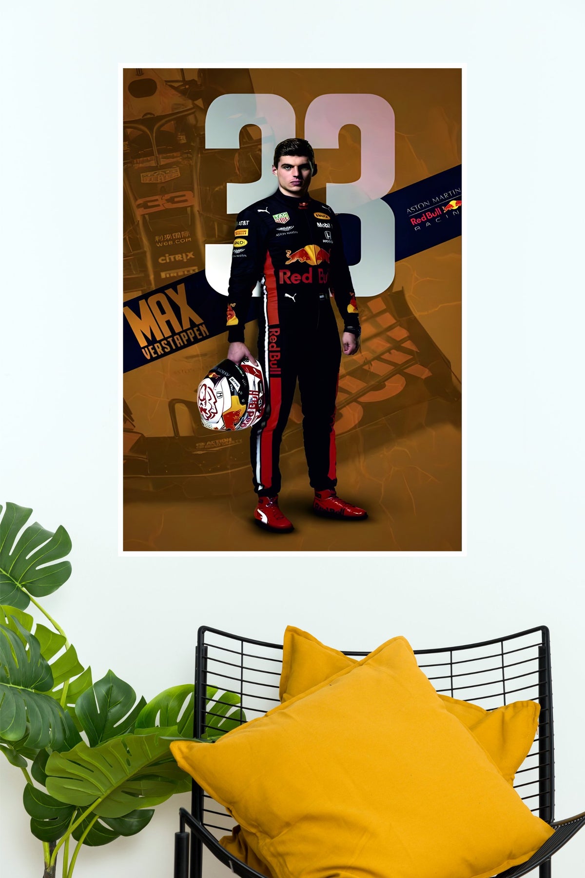 Max Verstappen Red Bull Racing Champion Wall Poster  (Formula Poster)