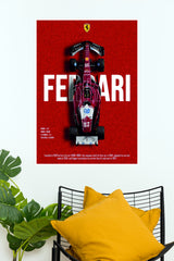 Ferrari Formula Racing Red Legacy Wall Poster  (Formula Poster)
