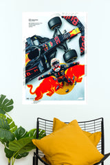 Max Verstappen Red Bull Racing Victory Celebration Wall Poster  (Formula Poster)