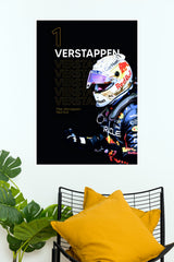 Max Verstappen Red Bull Racing Champion Edition Wall Poster  (Formula Poster)