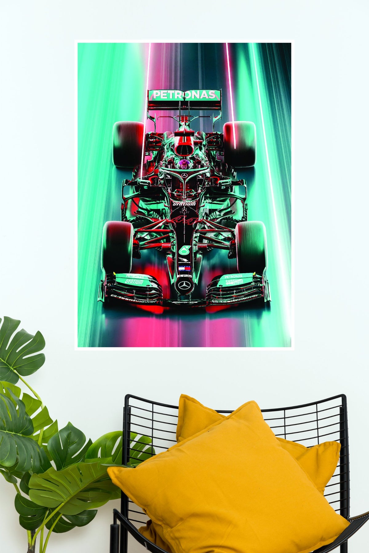 Mercedes AMG Petronas Neon Speed Edition Wall Poster   (Formula Poster)
