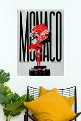 Charles Leclerc Ferrari Monaco Grand Prix Edition Wall Poster  (Formula Poster)