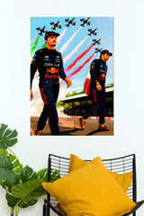Oracle Red Bull Racing Drivers Poster | Formula Racing Wall Art  (Formula Poster)