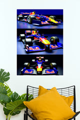 Red Bull Racing Triple View Formula One Wall Poster  (Formula Poster)