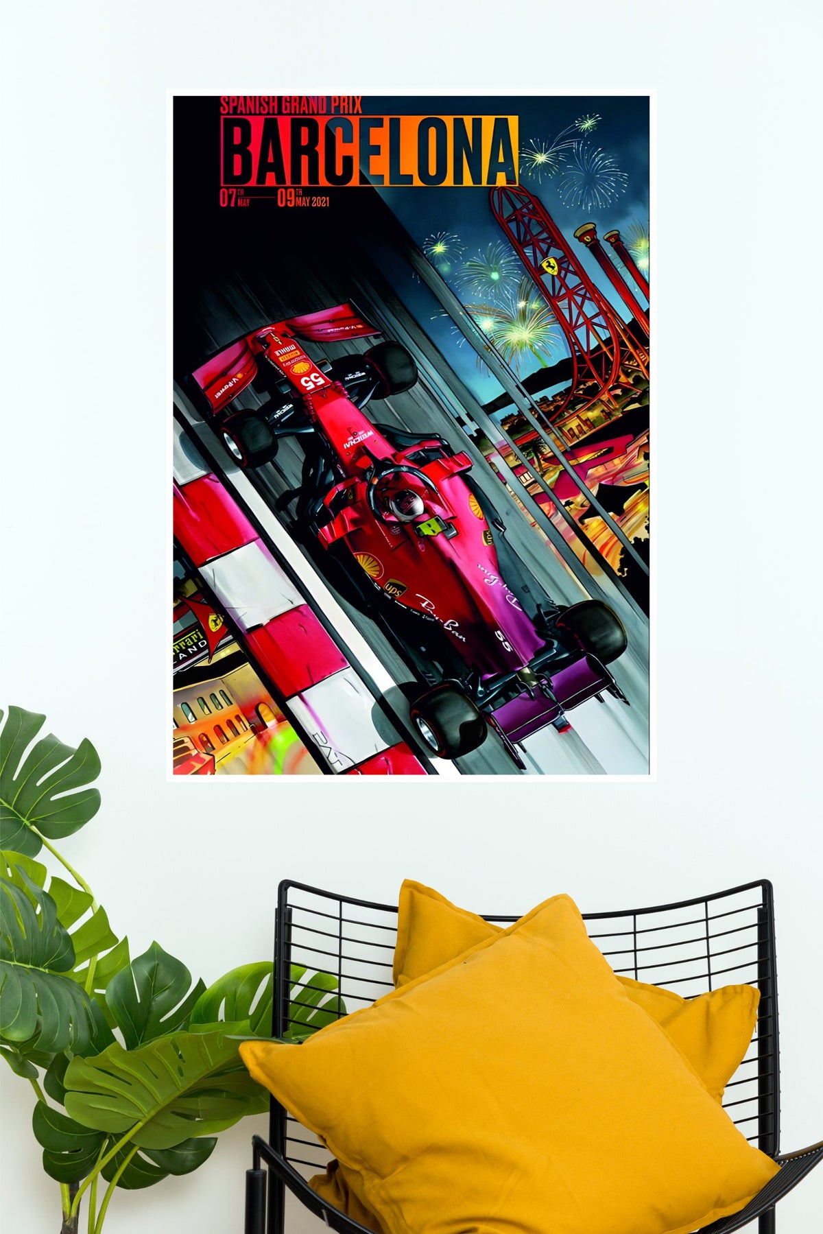 Scuderia Ferrari Barcelona Grand Prix Racing Wall Poster   (Formula Poster)