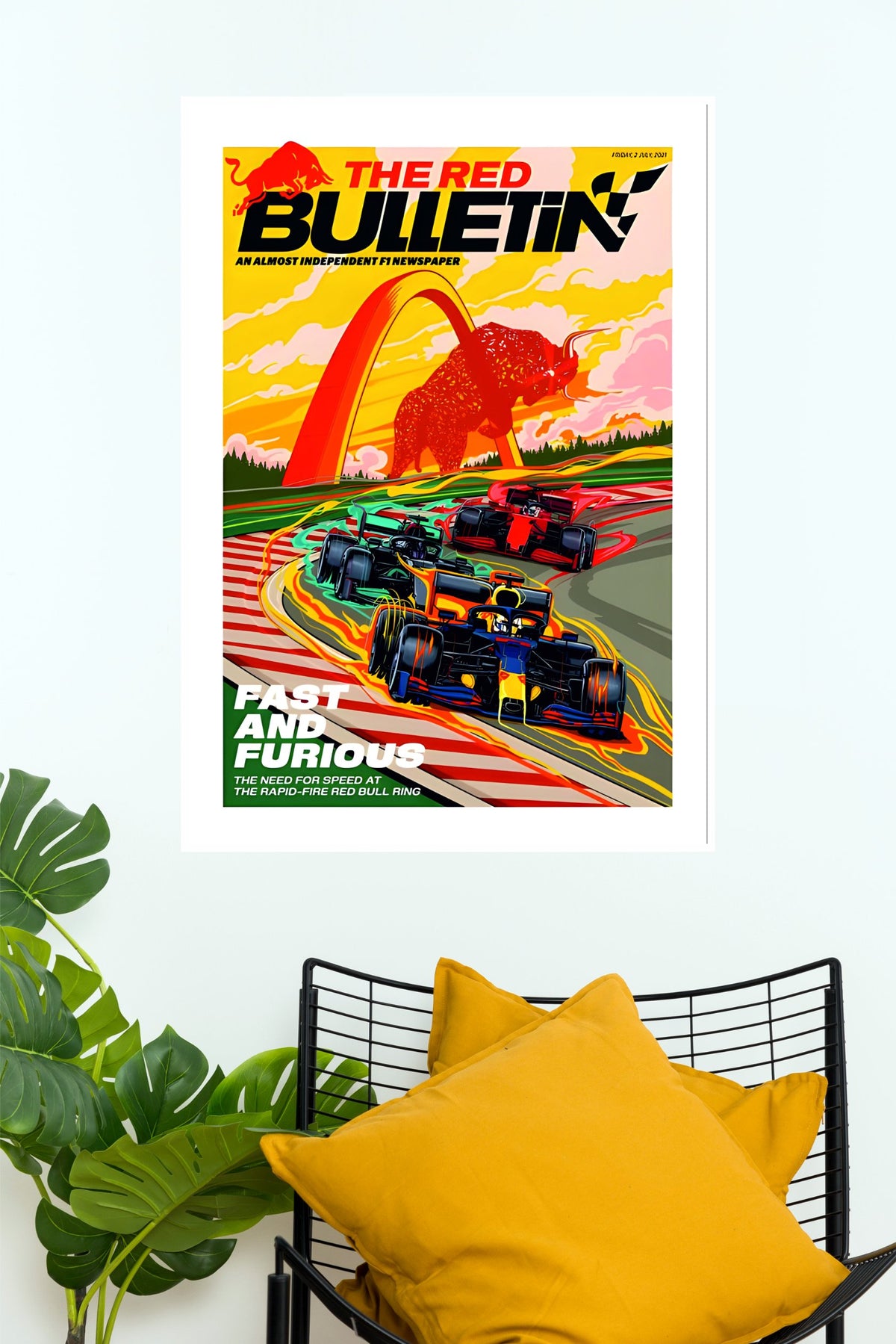 The Red Bulletin Fast and Furious Racing Wall Poster  (Formula Poster)