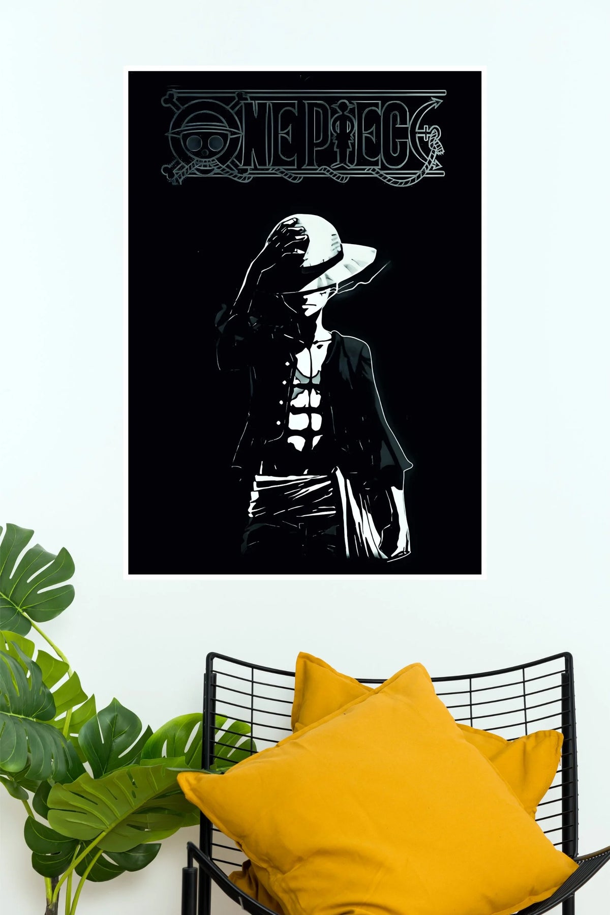 Monkey D. Luffy Shadow Straw Hat Anime Wall Poster  (Anime Posters)