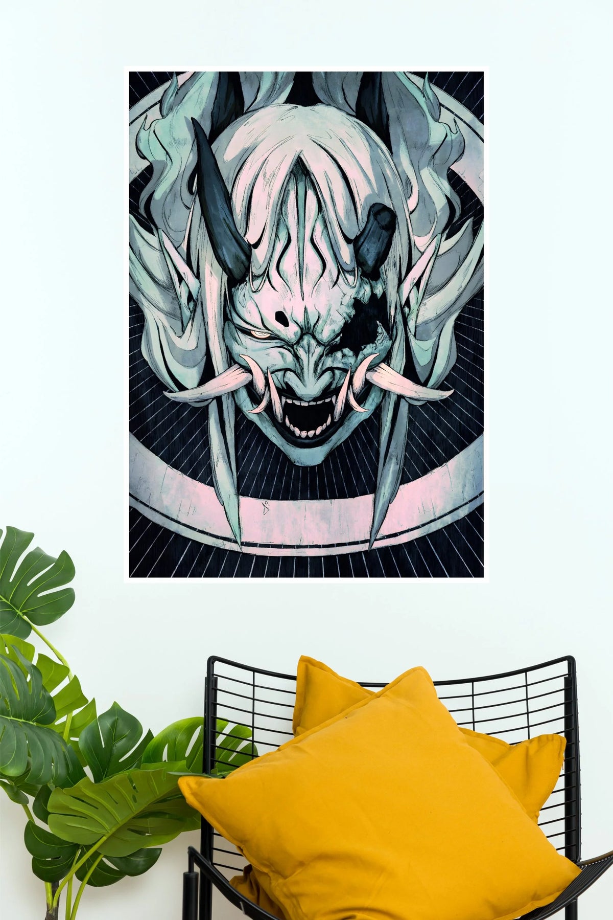 Cursed Oni Demon Mask  (Anime Posters)