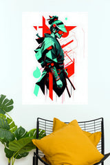 Cyber Samurai Neon Warrior  (Anime Posters)