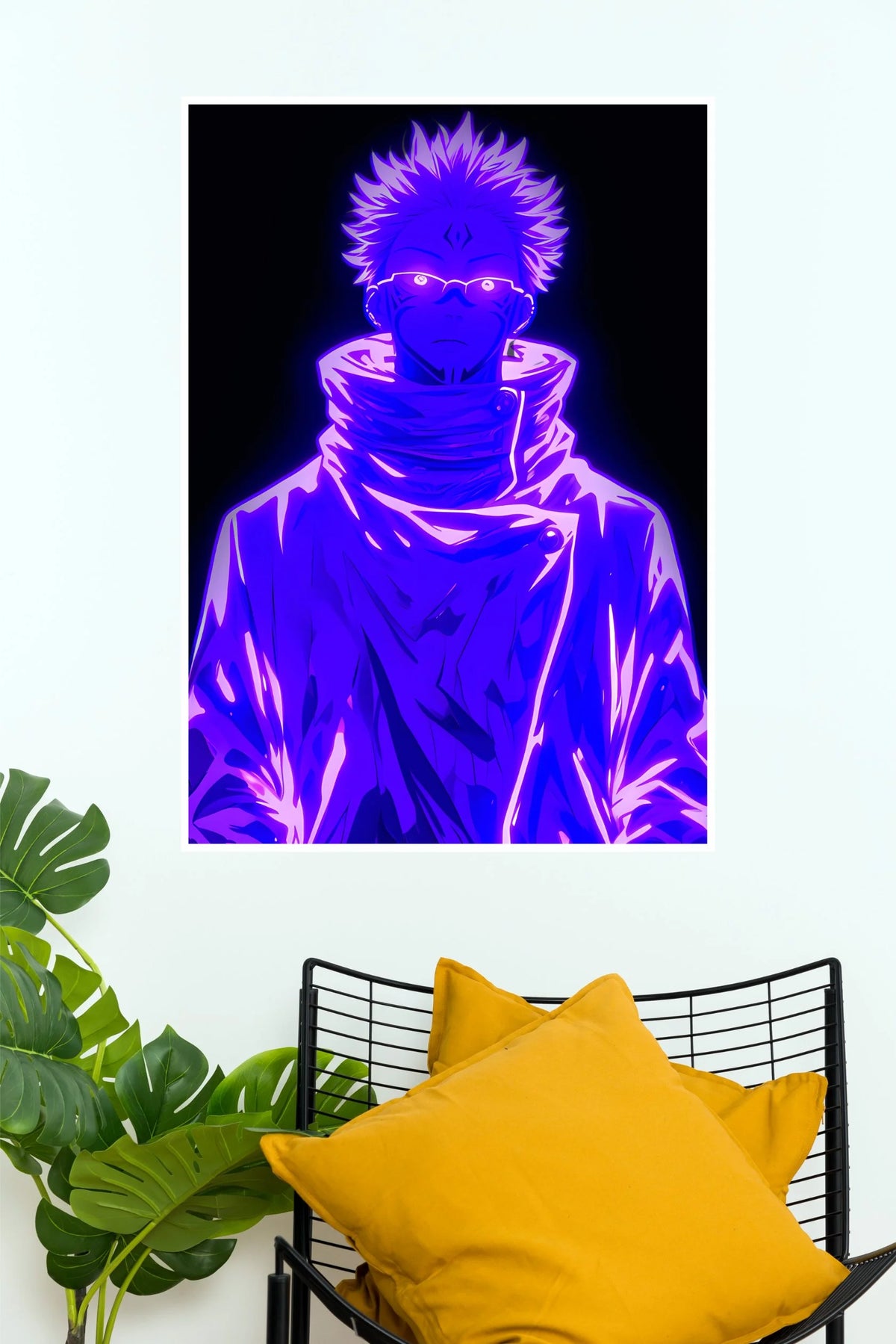 Satoru Gojo Neon Purple Power  (Anime Posters)