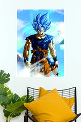 Goku Super Saiyan Blue Warrior   (Anime Posters)