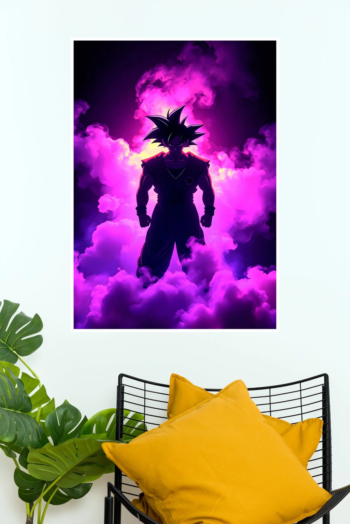 Goku Purple Shadow Aura  (Anime Posters)