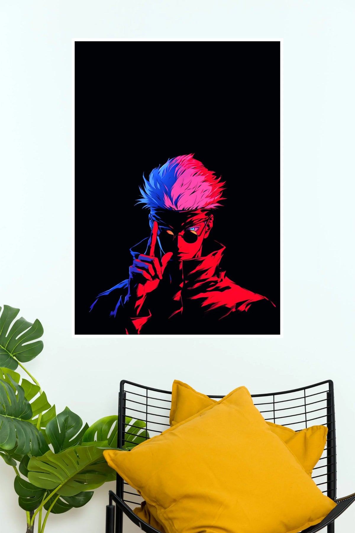 Gojo Satoru Neon Shadow Power  (Anime Posters)