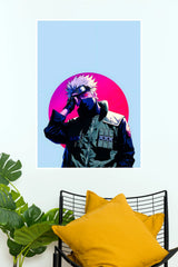 Kakashi Hatake Neon Shinobi Vibes  (Anime Posters)