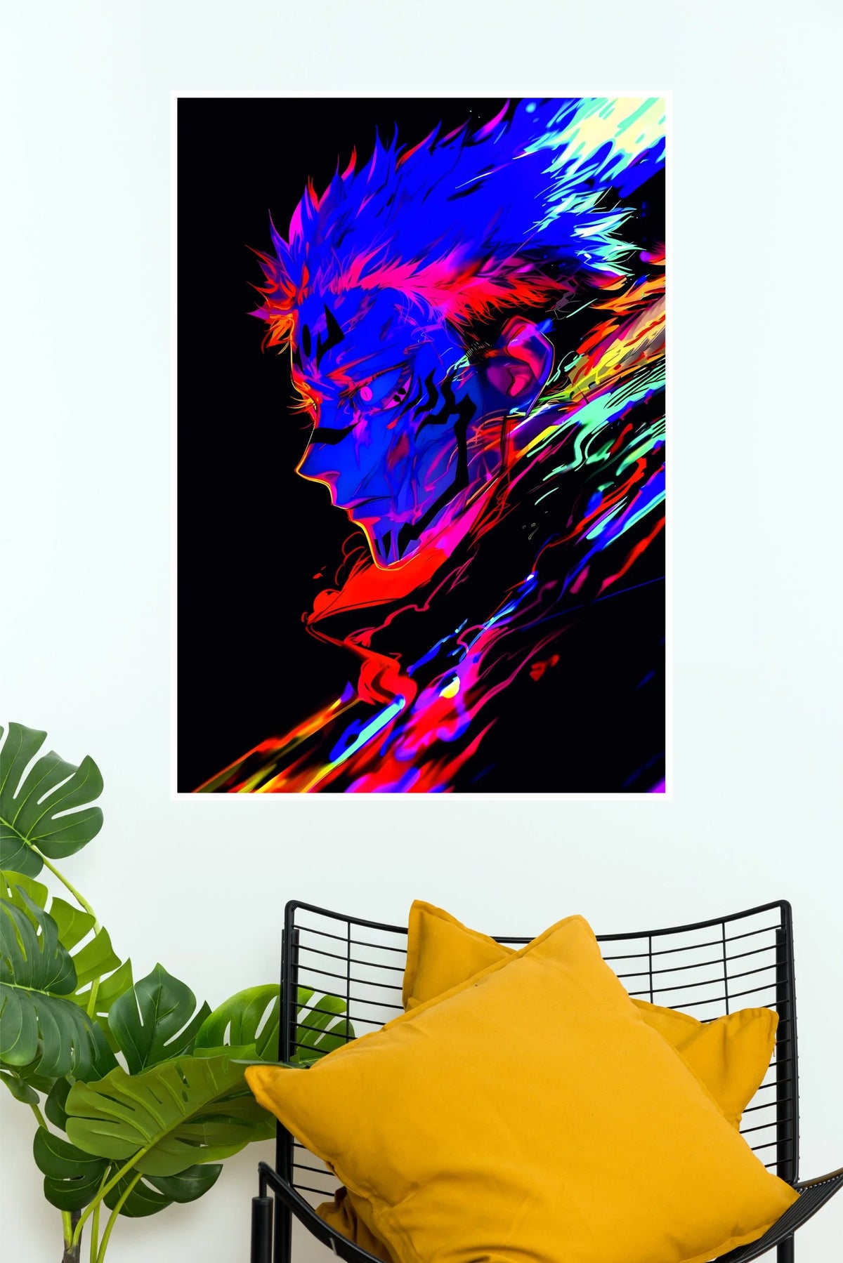 Ryomen Sukuna Neon Chaos King  (Anime Posters)