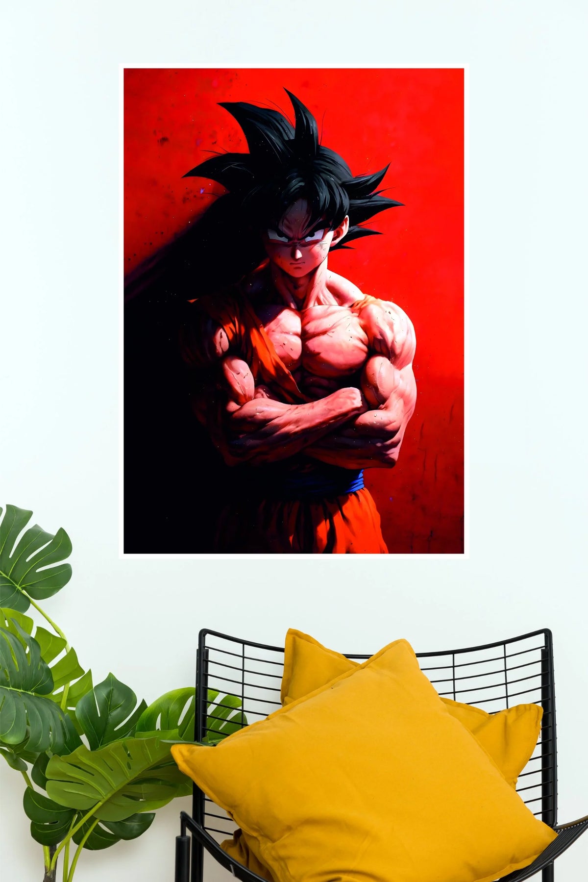 Goku Crimson Warrior Anime Wall Poster  (Anime Posters)