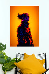 Anime Shadow Warrior Sunset Wall Poster  (Anime Posters)