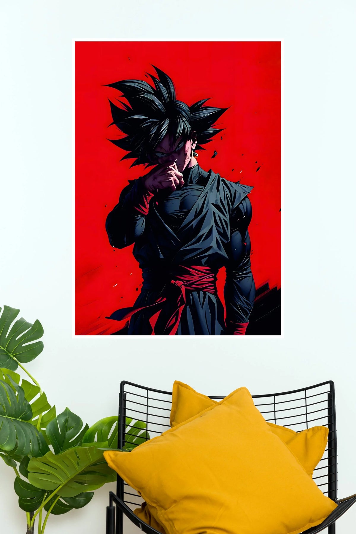 Goku Black Crimson Shadow Anime Wall Poster  (Anime Posters)