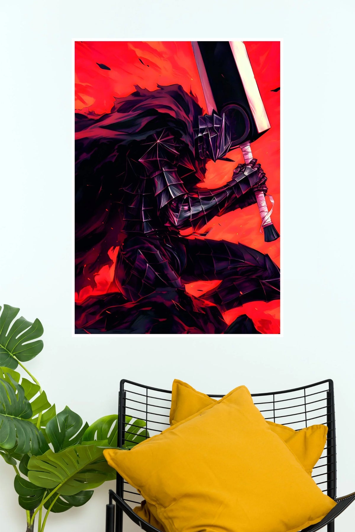 Guts Berserker Crimson Fury Anime Wall Poster  (Anime Posters)