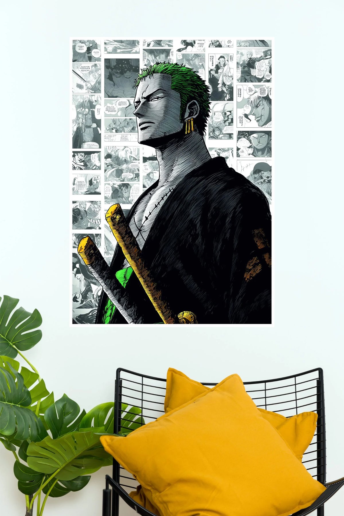 Roronoa Zoro Legendary Swordsman Manga Wall Poster  (Anime Posters)