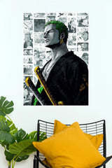 Roronoa Zoro Legendary Swordsman Manga Wall Poster  (Anime Posters)