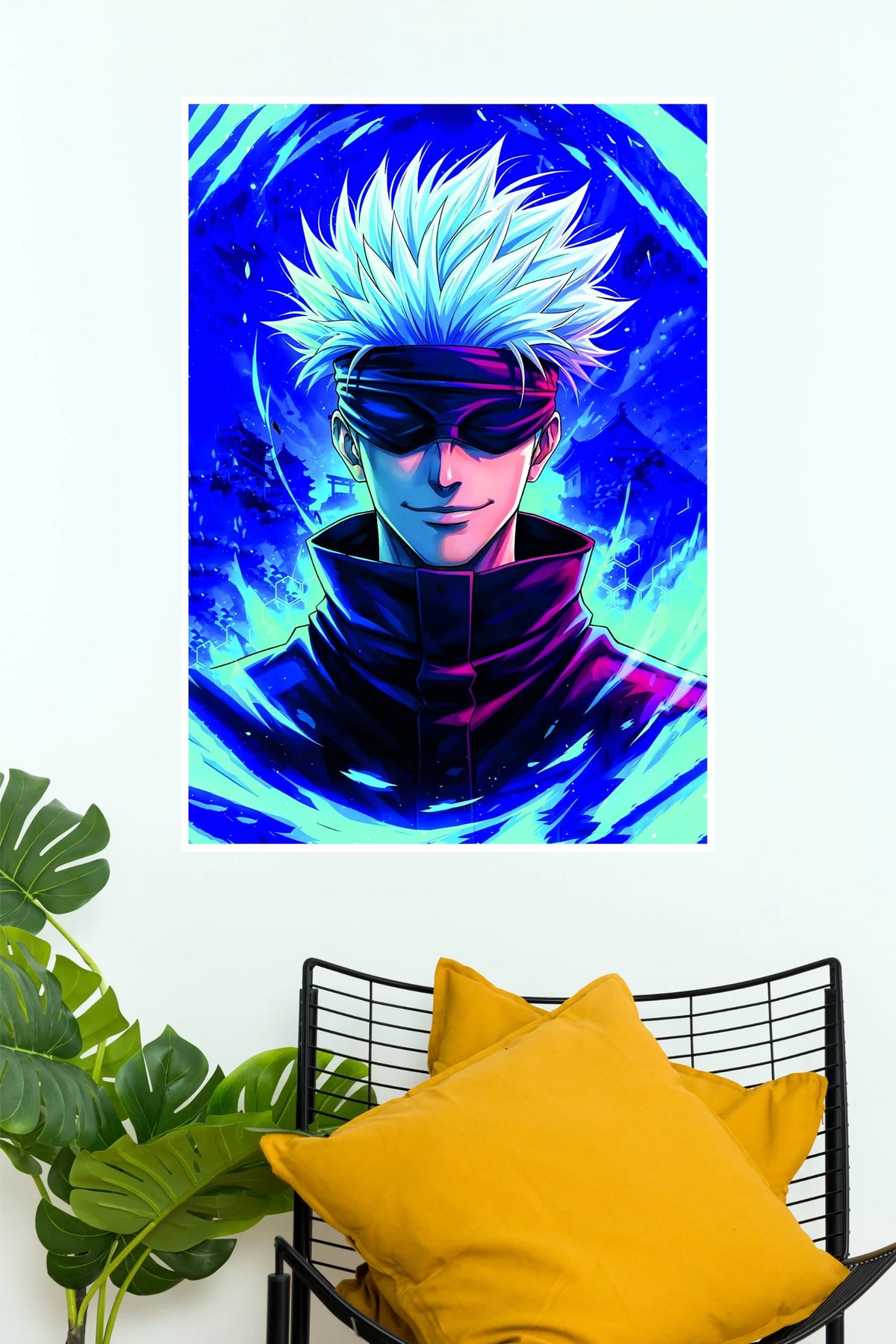 Satoru Gojo Infinite Blue Energy Anime Wall Poster   (Anime Posters)