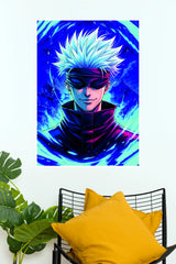 Satoru Gojo Infinite Blue Energy Poster | Jujutsu Kaisen Wall Art – The ...