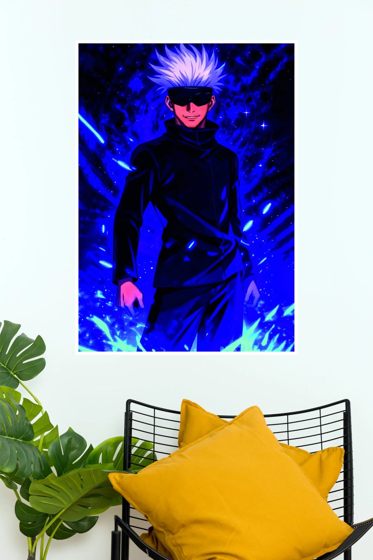 Satoru Gojo Midnight Blue Aura Anime Wall Poster  (Anime Posters)