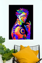 Ryomen Sukuna Rainbow Pop Anime Wall Poster   (Anime Posters)