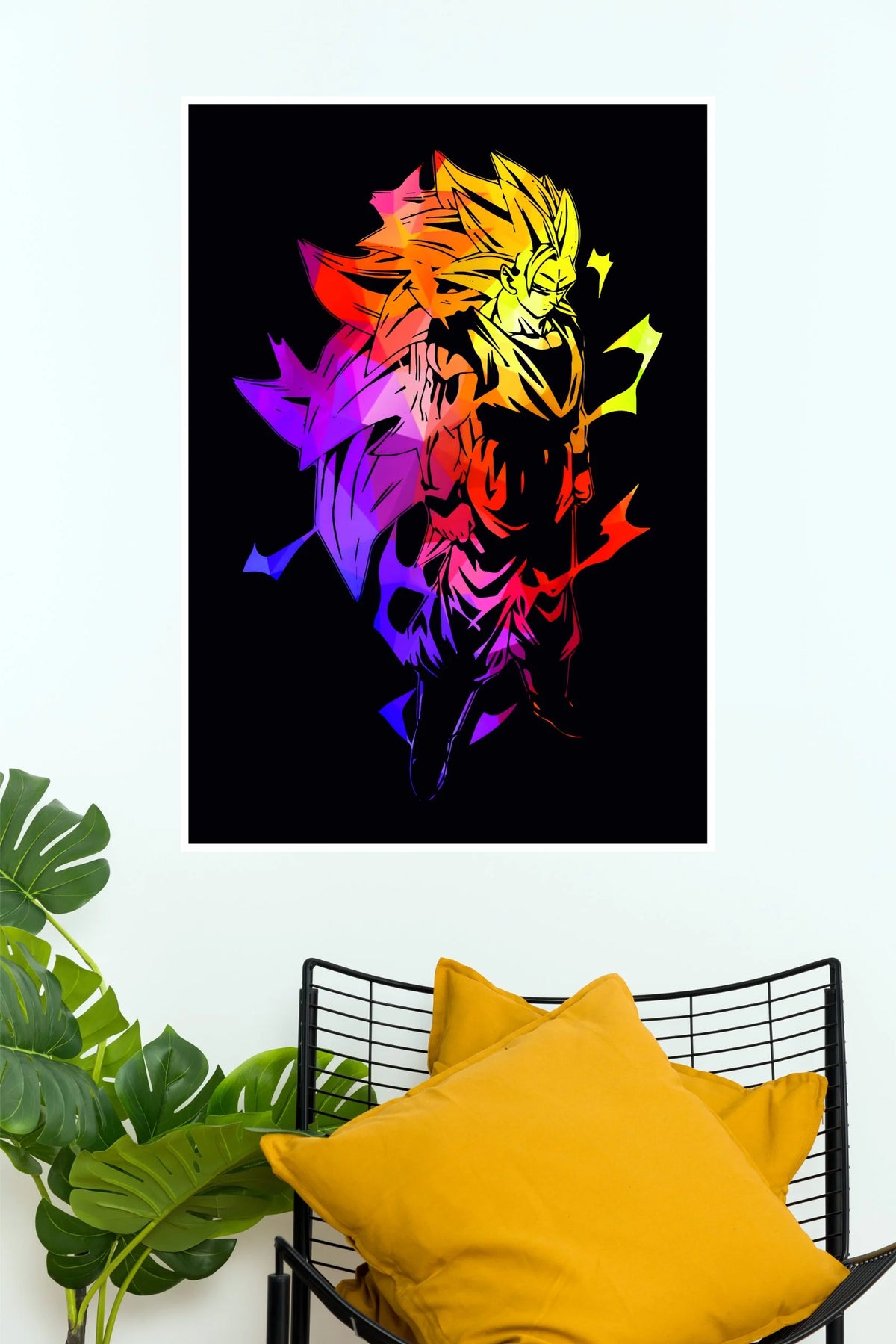 Super Saiyan Goku Rainbow Power Wall Poster  (Anime Posters)