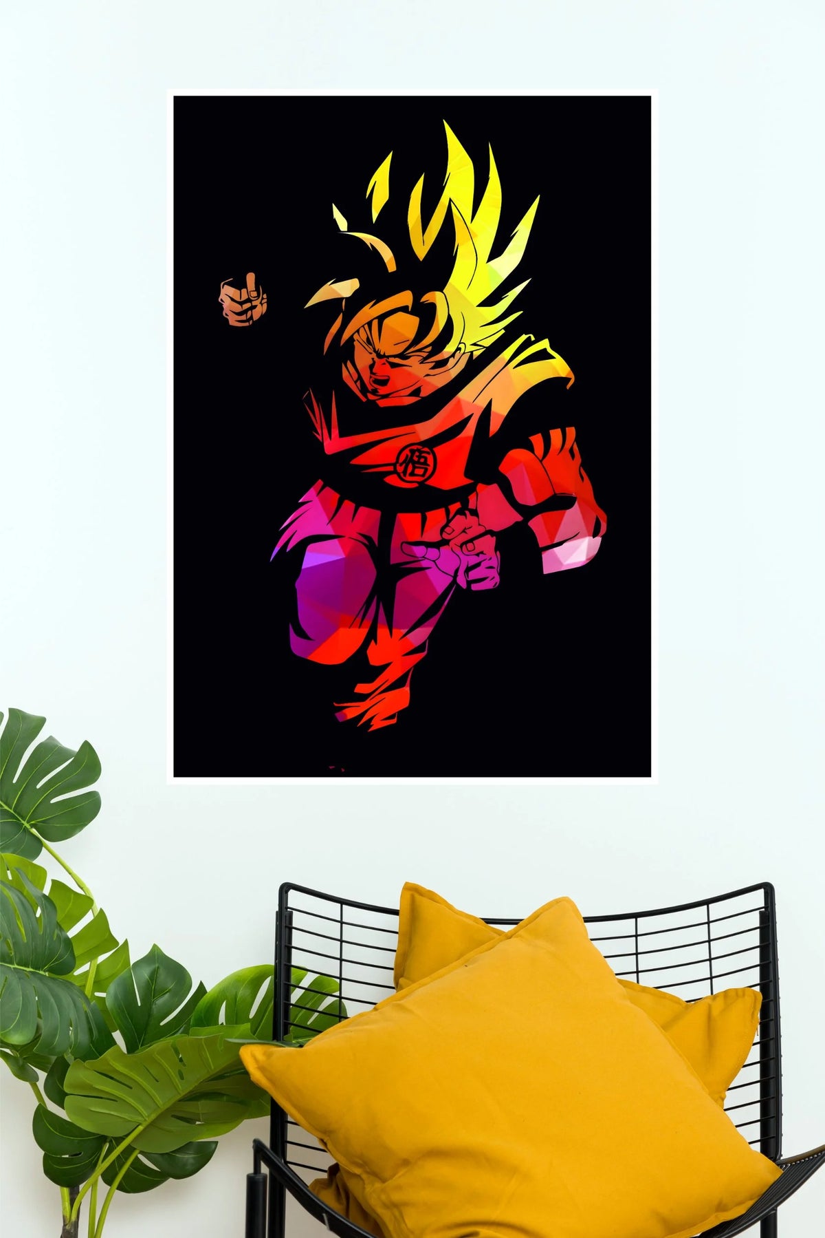 Goku Super Saiyan Rainbow Power Wall Poster  (Anime Posters)