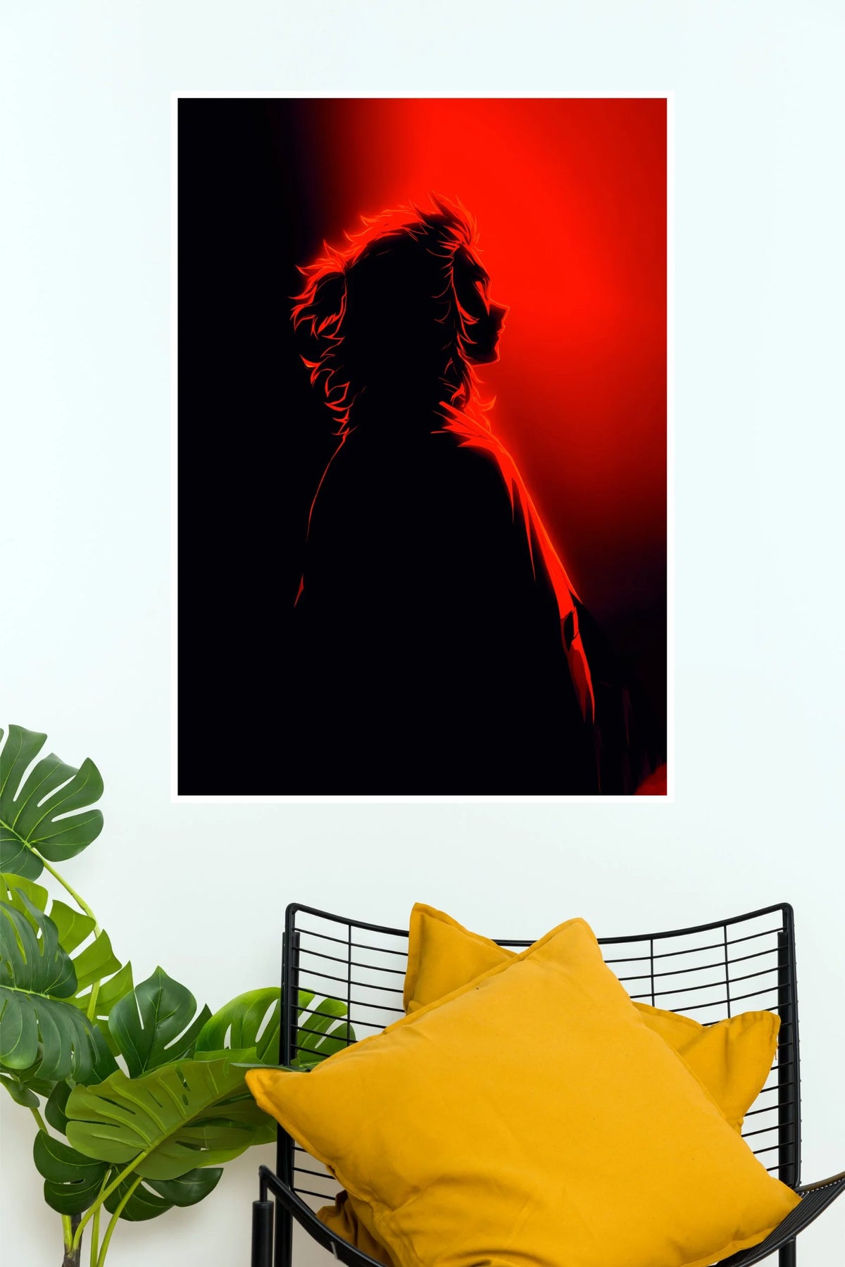 Demon Slayer Crimson Shadow Anime Wall Poster  (Anime Posters)