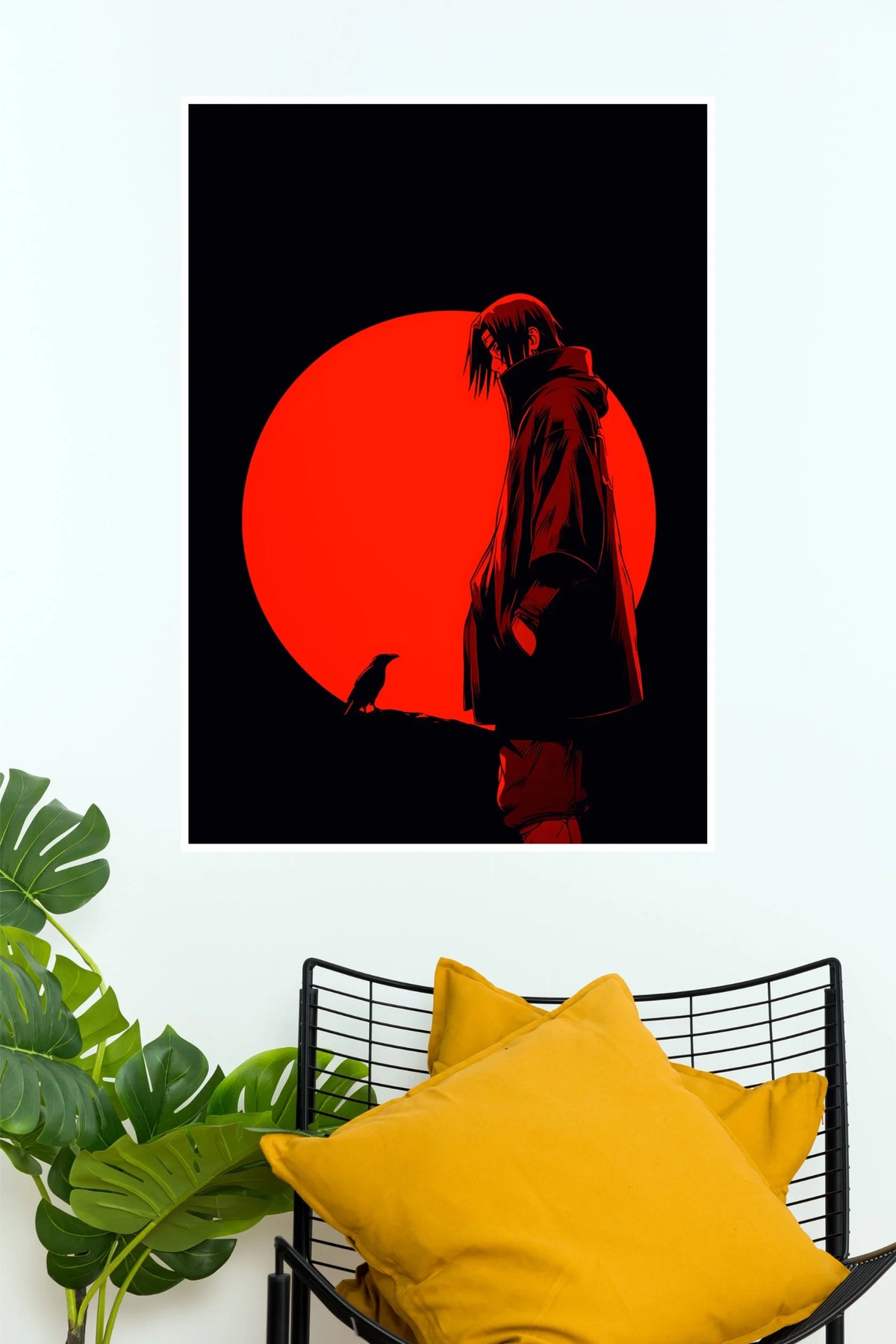 Itachi Uchiha Crimson Moon Anime Wall Poster  (Anime Posters)
