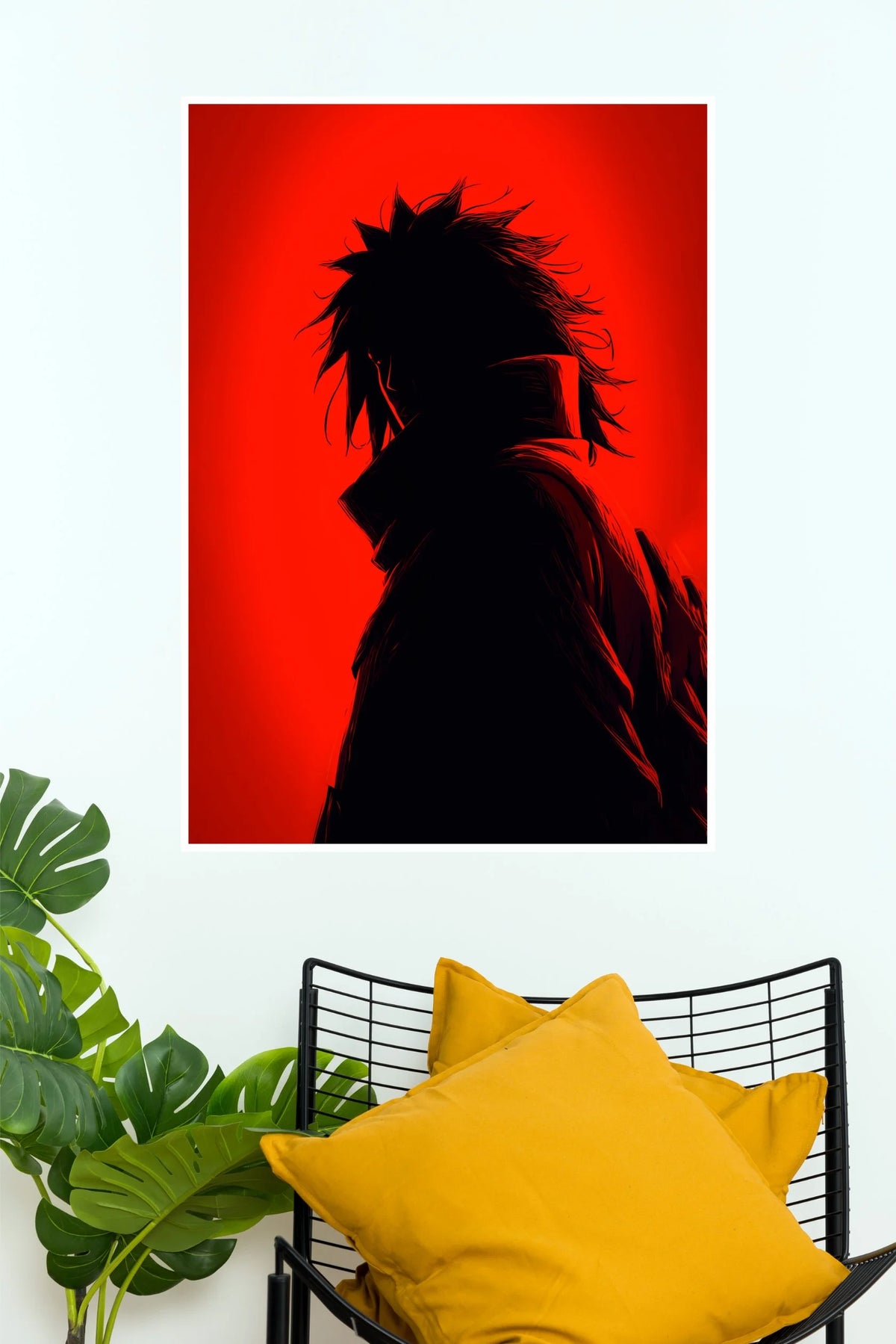 Dark Warrior Crimson Shadow Anime Wall Poster  (Anime Posters)
